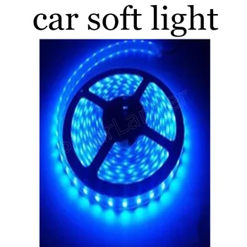 

5050 RGB led strip waterproof 5M/lot 60LEDs/m 12V Car LED Blue light soft flexible 14.4W super bright