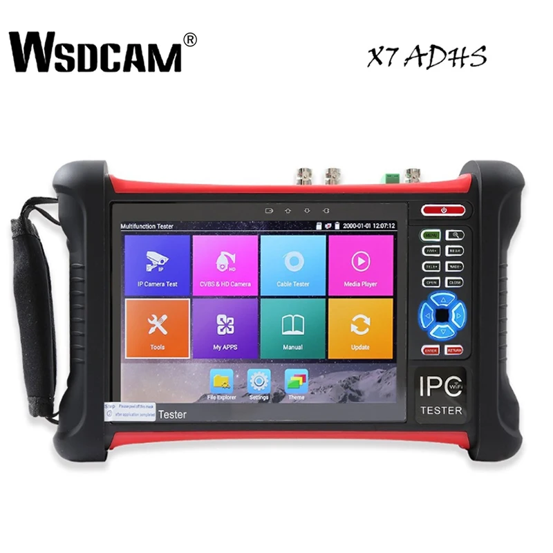 X7 7 дюймов IP камера тестер CCTV с SDI/TVI/AHD/CVI/POE/WIFI/4K H.265/HDMI In & Out/R45 TDR/обновление прошивки