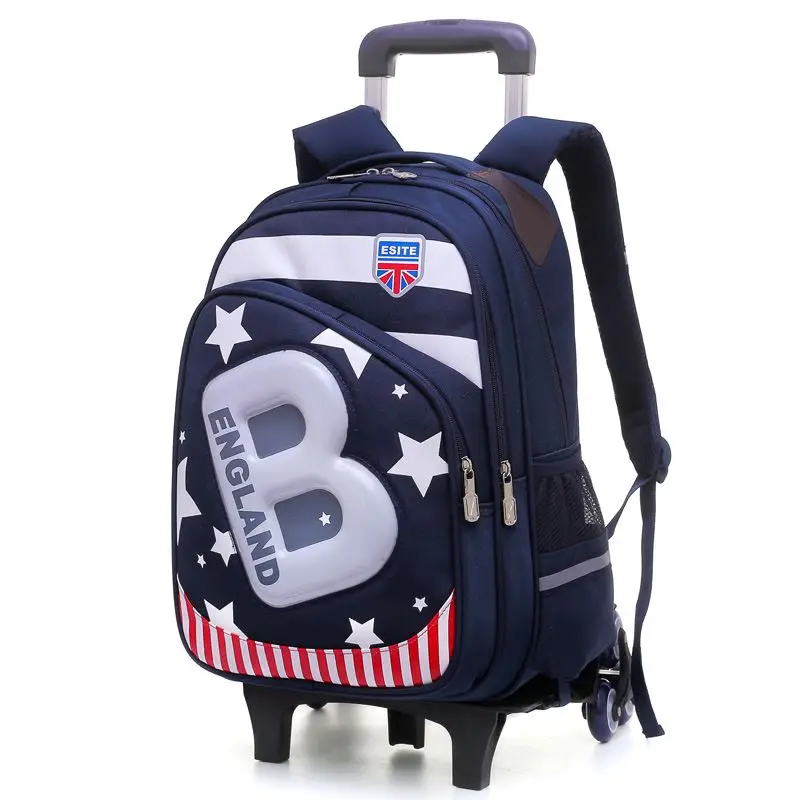 

Waterproof Children School Bags for boys girls Kids Trolley Backpack Schoolbag Rolling Luggage Wheeled Book Bags travel luggage