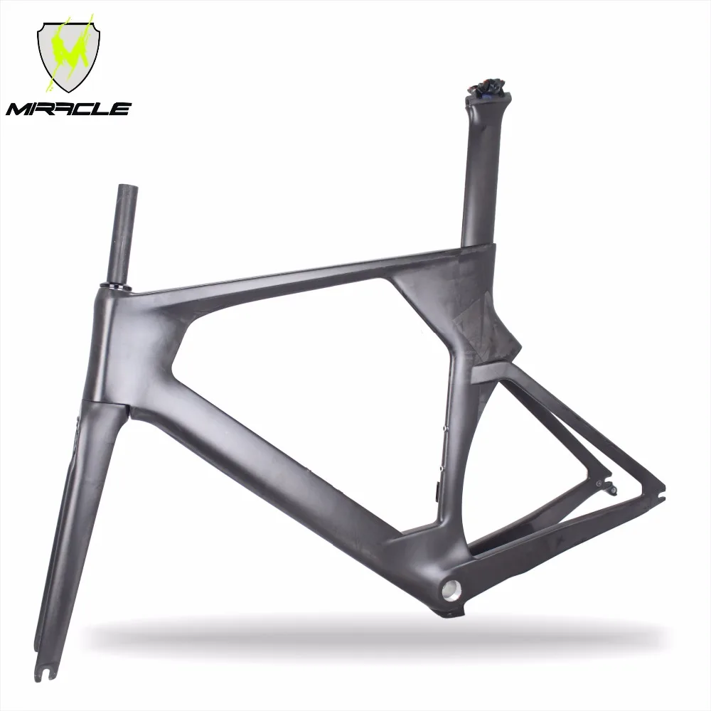 Top MIRACLE 2018 time trail Carbon Frame,carbon TT bike frame include frame fork headset seatpost clamp stem TT bar ATTK Box 5