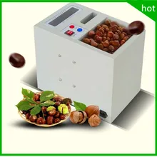 free ship Electric Chestnut shell opening machine hazelnut slitting machine opener,double Chain link chestnut cutting machine