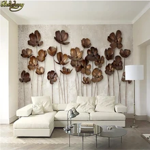 Beibehang пользовательские фото обои 3D большая настенная живопись Настенная палка 3d Железный цветок Ретро современная простая ТВ стена