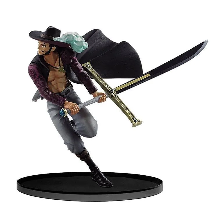 

17cm Original Anime one piece PVC Dracule Mihawk Model Toy Dolls Gifts