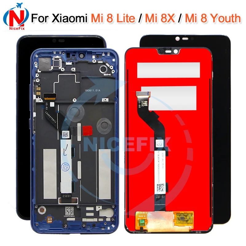 ЖК дисплей и рамка для Xiaomi Mi8 Lite 6 26 дюйма дигитайзер сенсорного экрана в сборе