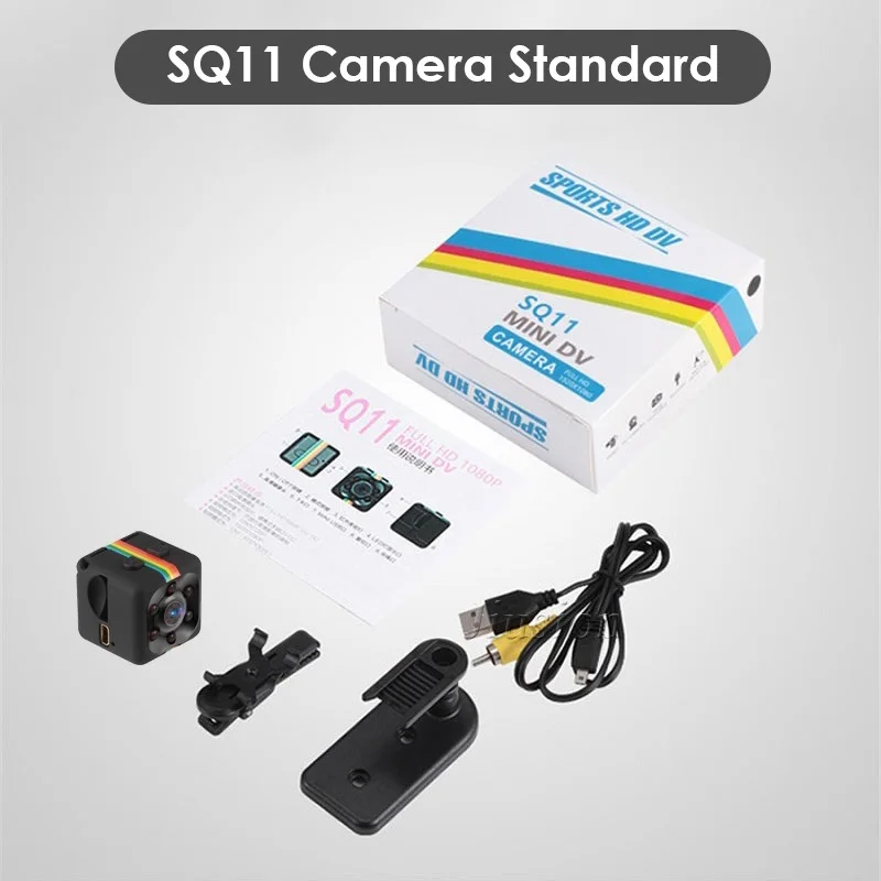 Оригинальная мини DV камера SQ11 SQ12 Camaras WiFi SQ13 Espia Full HD ночного видения Видео Диктофон экшн нательная камера микро камера - Цвет: SQ11-Black