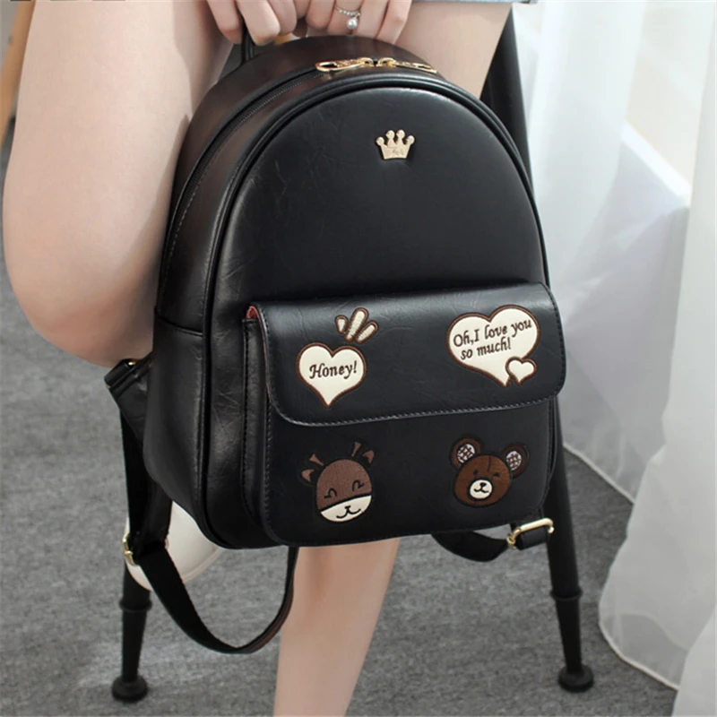 2017 New Style Cartoon Cat Printed Drawstring Bag Backpack Rucksack Shoulder Bag