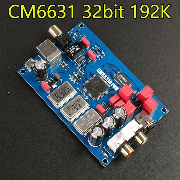 CM6631A цифрового интерфейса USB преобразования I2S SPDIF коаксиальный выход 32Bit для 24Bit 192 K звуковой дешифровщик карт аудио ЦАП