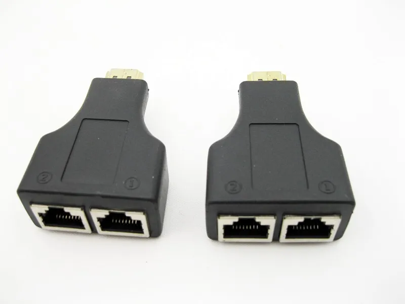 2 шт 30 м HDMI двойной RJ45 CAT5E CAT6 UTP LAN Ethernet HDMI удлинитель повторитель 1080P для HDTV HDPC PS3 STB bycat-5e/6 30MHDMI