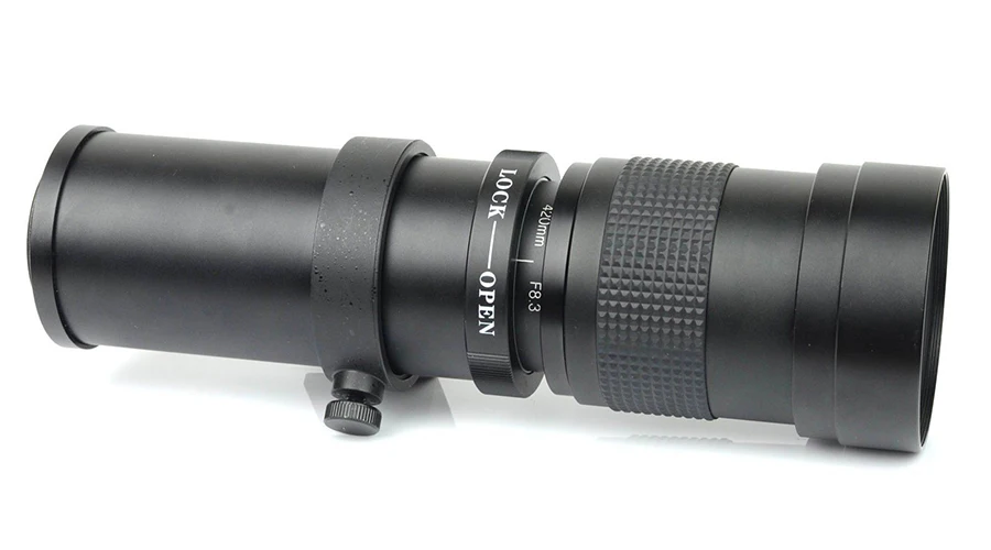 420 800 мм F/8 3 16 телефото зум Ручной объектив + T2 адаптер крепление для Canon Nikon Sony Pentax