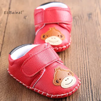 

E&Bainel PU Leather Baby Moccasins Shoes Red Baby Girl Princess Shoes Soft Sole First Walker Baby Shoes