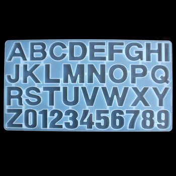 

1 PCS Alphabet Capital/Letter/Number Silicone Mold Handmade Decoration Tools Crystal Design DIY Liquid Silicone Mold Sugarcraft