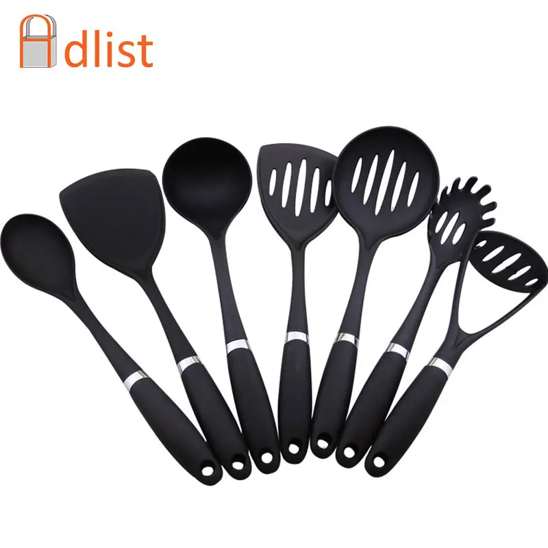 

1pcs Non stick Cooking Shovel Silicone spatula Cooking Set Kitchen Utensil tools Accessories Kitchenware Black Cookware