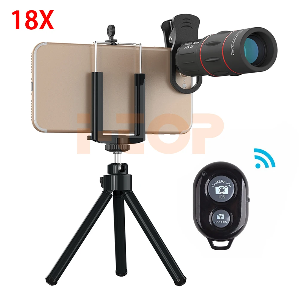 2018 универсальные зажимы 18X оптический прицел для телеобъектива зум-линзы iPhone X 5 6