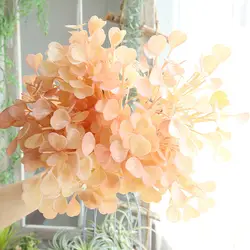 Искусственный цветок Пластик розовый Трава листьев гинкго для DIY Свадебный букет невесты Трава стены дома вечерние декоративные цветы