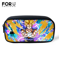 FORUDESIGNS настроить изображения Dragon Ball Z косметический сумки Супер Саян Гоку футляр для карандашей дети Канцелярия для мальчиков сумки для