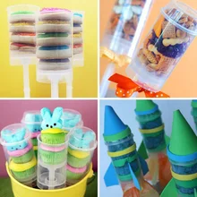 10 шт. торта толкатель трубки толкатель держатель Push Ясно Кухня прочный выпечки DIY инструмент XHC88