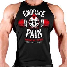 Мужская Стрингер жилет летняя майка с бретелями принт хлопок Мужские майки тренажерные залы одежда Бодибилдинг майка Фитнес Майка