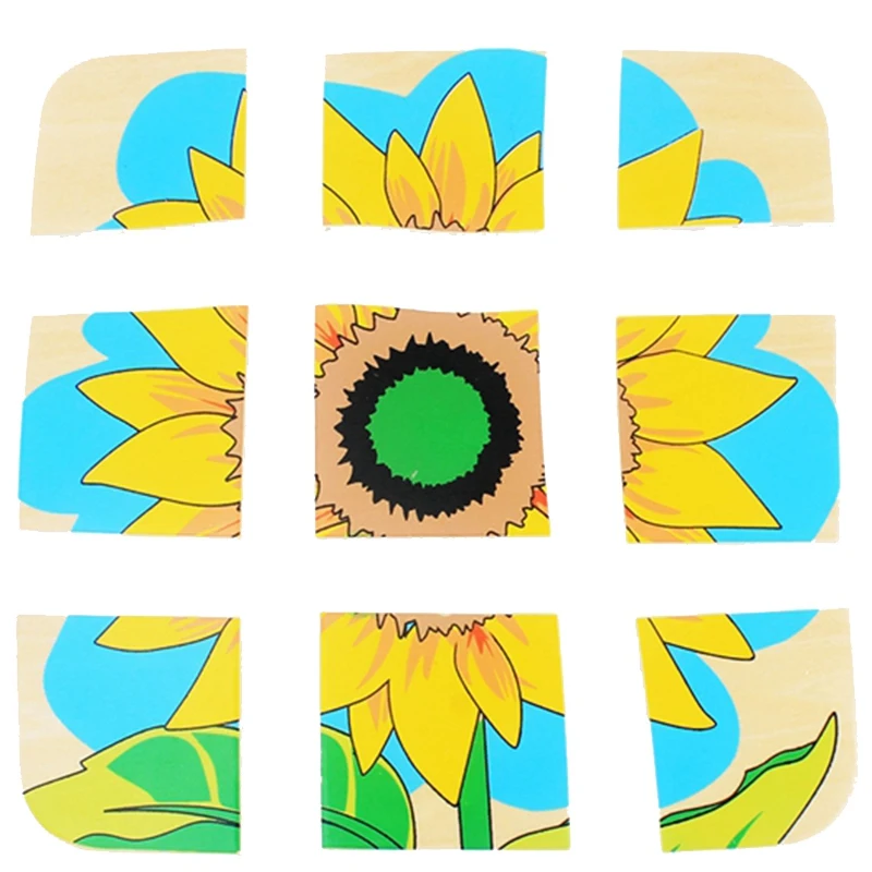  Children'S Multi-Layer Puzzle Wooden Toy Sunflower Puzzle Life Cycle Toys Kindergarten Teaching Aid - 33041028916
