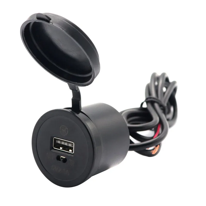 

Car Charger Motorcycle Modified Car USB Charger with Switch Red Blue Green 12-24V Fast Charge Car Accessories Power Adapter