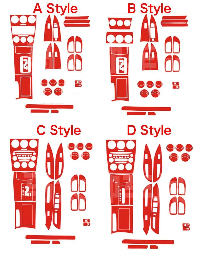 Автомобильный Стайлинг, автомобильный интерьер, центральная консоль, изменение цвета, углеродное волокно, формовочные наклейки, наклейки для Mazda 6 2003-2013