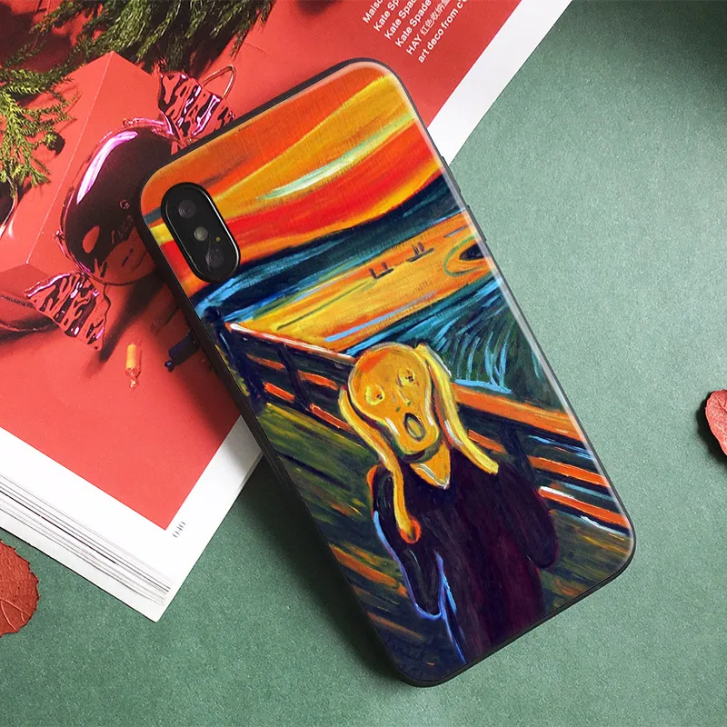 

The Scream Skrik Famous paintings Soft Silicone Phone Case Cover Shell For Apple iPhone 6 6s 6Plus 6sPlus 7 8 7Plus 8Plus X