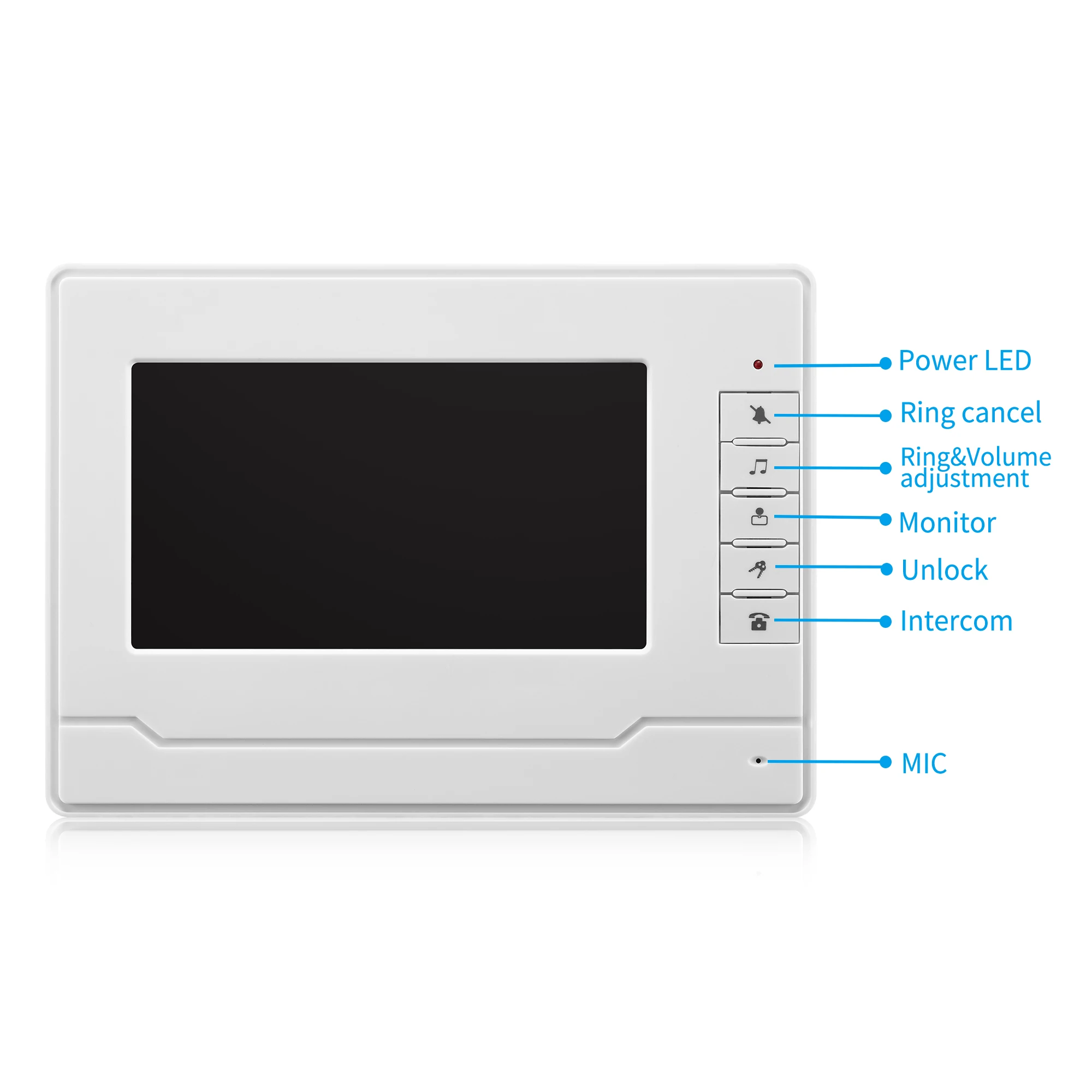 7 ''TFT LCD проводной видеодомофон визуальный Громкая связь система с