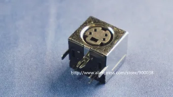 

100pcs PCB Mount 4 Pin Female S Jack Mini Din Sockets Connectors shielded Right Angle DIP Mini Circular DIN Receptacle Socket