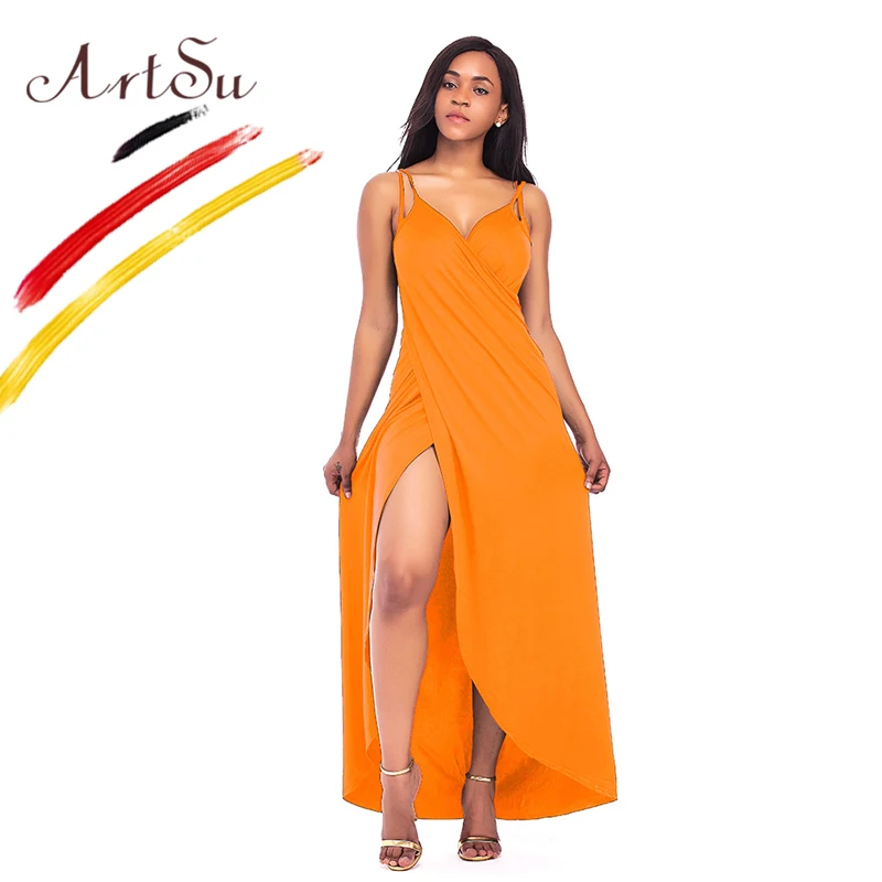 Женское длинное платье с V образным вырезом на тонких бретельках|vestidos plus|maxi vestidosexy
