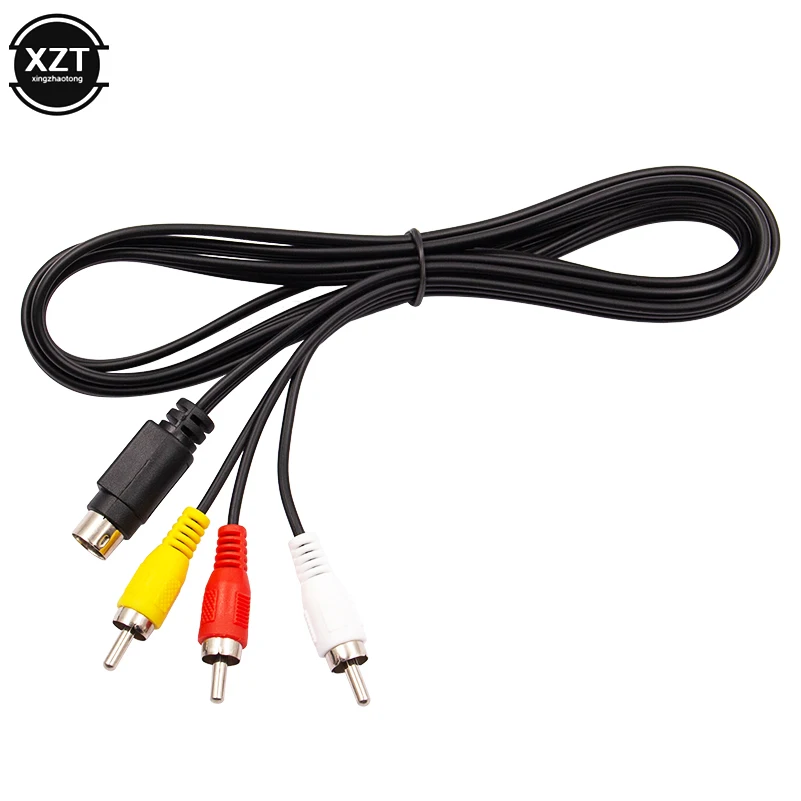 1 8 м Ретро бит AV RCA аудио видео кабель для Sega Genesis 2 3 II III Соединительный шнур 3RCA до 9