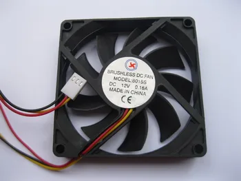 

2 pcs Brushless DC Cooling Fan 9 Blade 12V 8015S 80x80x15mm 3 Wires Black