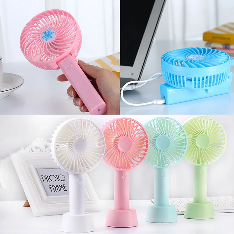 

Mini Handheld Fan ABS Portable Personal Fan Office Outdoor Household Travel USB Rechargeable Low Noise 3 Speed Wind
