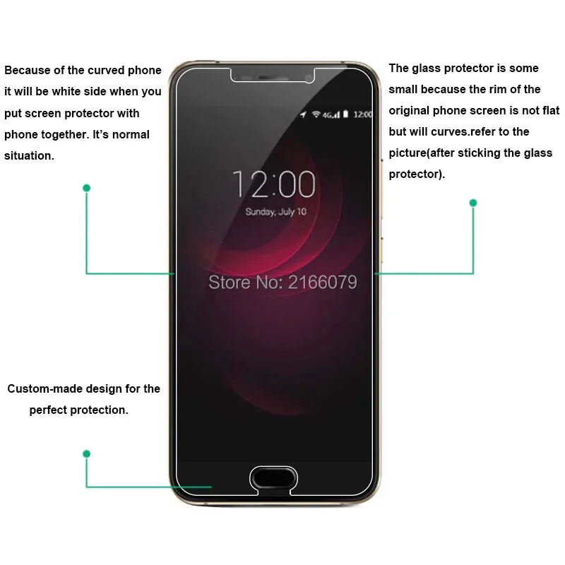 Новое закаленное стекло 3 шт./лот 9H 2.5D Защита экрана для UMi Plus / E 5 &quot защитная