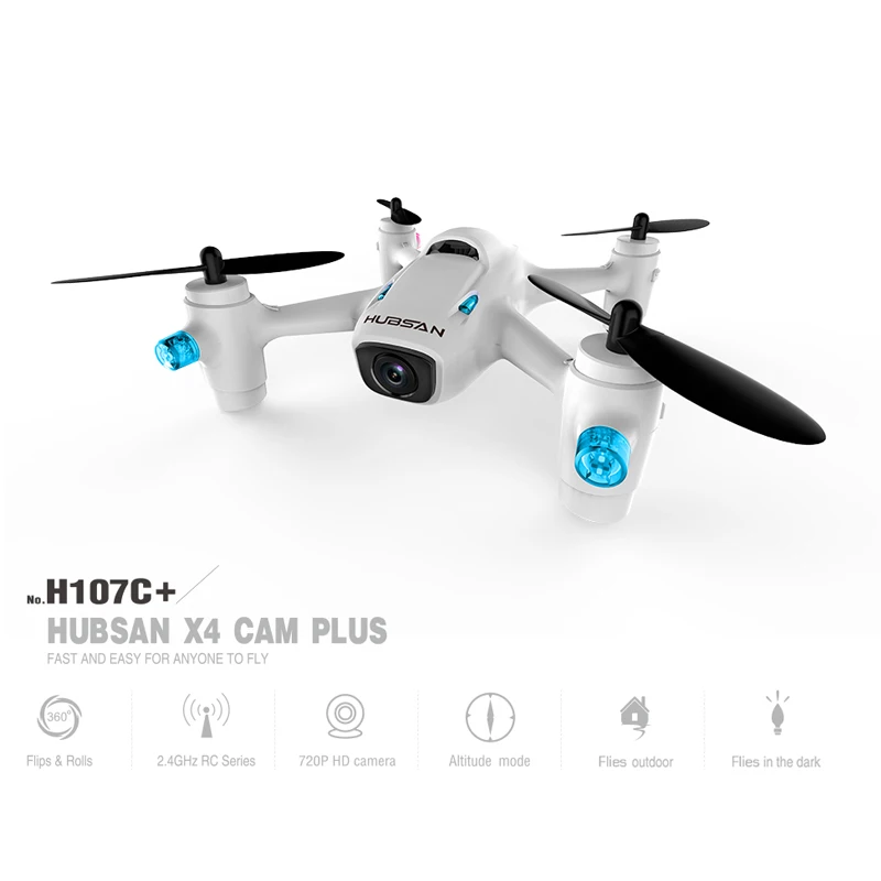 Hubsan X4 Камера плюс H107C+ 6 оси гироскопа RC Quadcopter с 720 P Камера RTF 2,4 ГГц