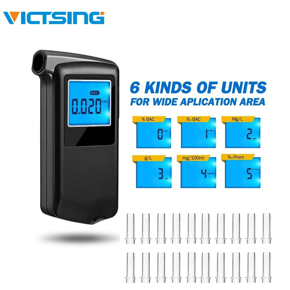 

VicTsing Breathalyzer Alcohol Tester Professional Police Digital Breath Tester Breathalyzer LCD Display for the Drunk Drivers
