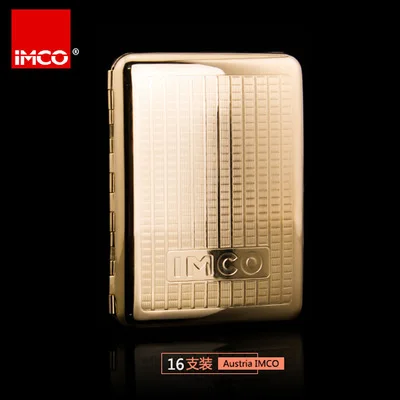 Hold 16 pcs IMCO Роскошный чехол для сигарет, коробка для сигар из натуральной чистой меди, держатель для табака, карманный контейнер для хранения, аксессуары для сигарет - Цвет: Hold 16 pcs
