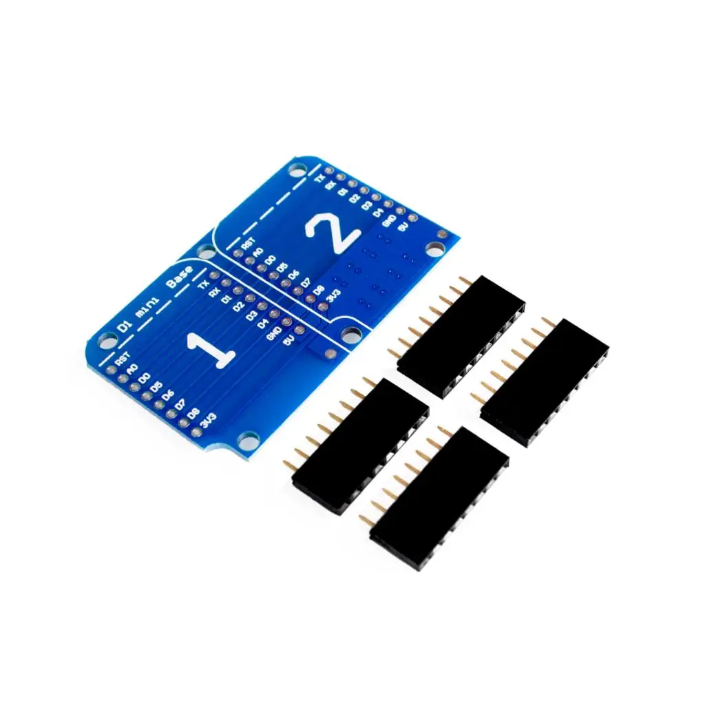 

Double Socket Dual Base Shield for D1 Mini NodeMCU ESP8266