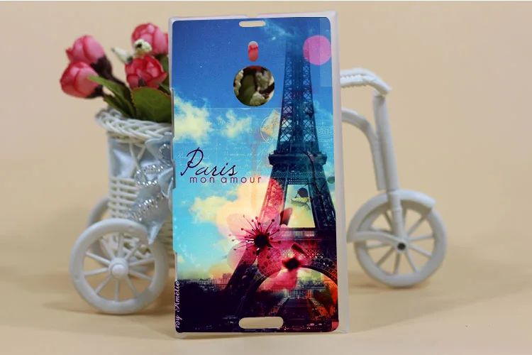 Жесткий чехол с узором для Nokia Lumia 1520 diy Окрашенные чехлы Эйфелевой башней горячая