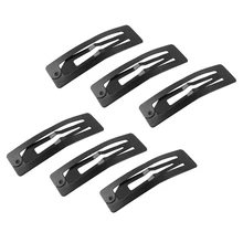 YOST-Ladies Черный металлический прямоугольный бант зубец оснастка заколка для волос шпилька 3 пары