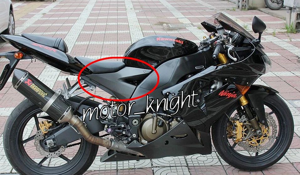 Углеродное волокно бак боковая крышка панель обтекатель для Kawasaki ZX-10R ninja zx10r 2004 2005