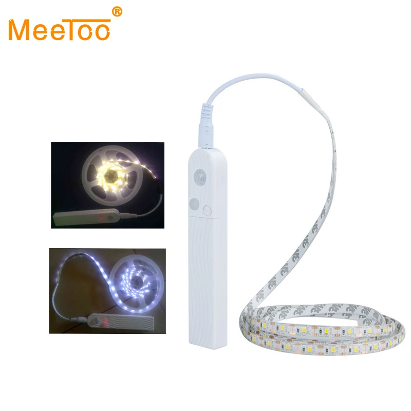

Waterproof PIR Motion Sensor Under Cabinet Light LED Strip 5050SMD Smart LED Battery Bedroom Closet Wardrobe Kitchen Night Lamp