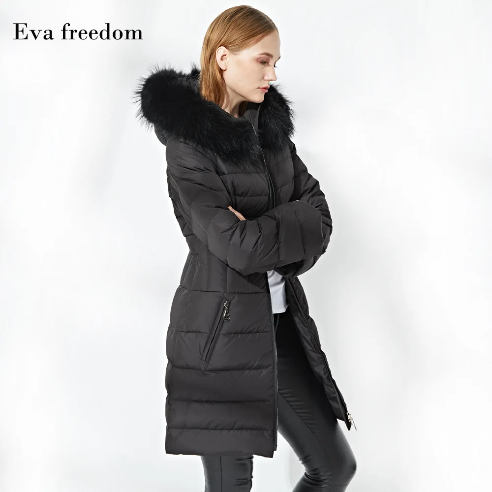 Veste Hiver 2018 Ef12228 Bas La Pour Euramerican Grand Nouveau Le Black Fourrure Femmes Liberté Taille Eva Manteau De Col Vers wZqRfxwgz