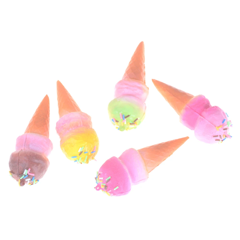

10CM Pendant Slow Rising Soft Squeeze Ice Cream Cell Phone Fun Antistress Scented Bread Toys Keys