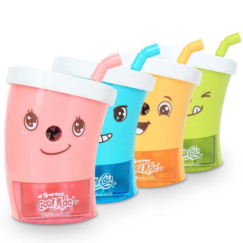 

Deli Stationery Cartoon Pencil Sharpener Mechanical Kawaii Pencil Sharpener Cute Pencil Sharpener Office & School Supplies 0732