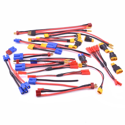 EC3 EC5 XT30 XT30U XT60 T plug Male Female Connector Converter Adapter Wire Battery Charging Cable for RC Drone Quadcopter EC3 EC5 XT30 XT30U XT60 T plug Male Female Connector Converter Adapter Wire Battery Charging Cable for RC Drone Quadcopter