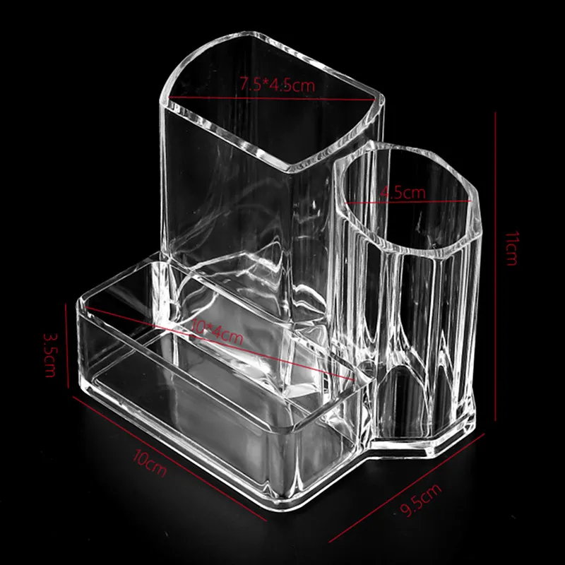 XUNZHE высокое качество бровей коробка ватные тампоны палочки прозрачный акриловый ящик для хранения держатель прозрачный косметический макияж Органайзер чехол - Цвет: Прозрачный
