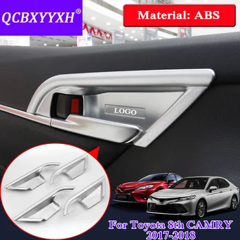 

QCBXYYXH Car Styling 4pcs Inner Door Handle Box Sequins For Toyota Camry 2017 2018 Internal Door Bowl Stickers Interior Frame