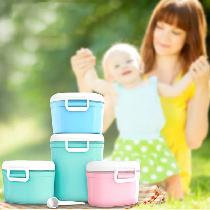 Baby's Independent Compartment Portable Milk Powder Storage Box Infant Unisex Snacking Travel Storage Box