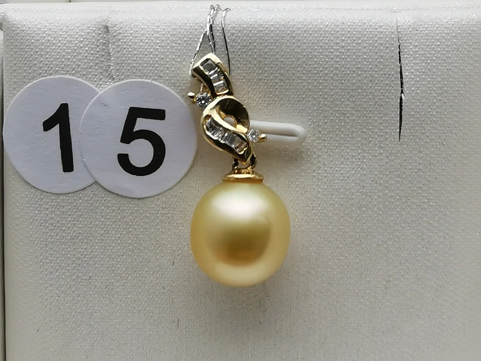 YS 925 пробы серебро 9-11 мм настоящий натуральный южный морской жемчуг кулон ожерелье ювелирные изделия