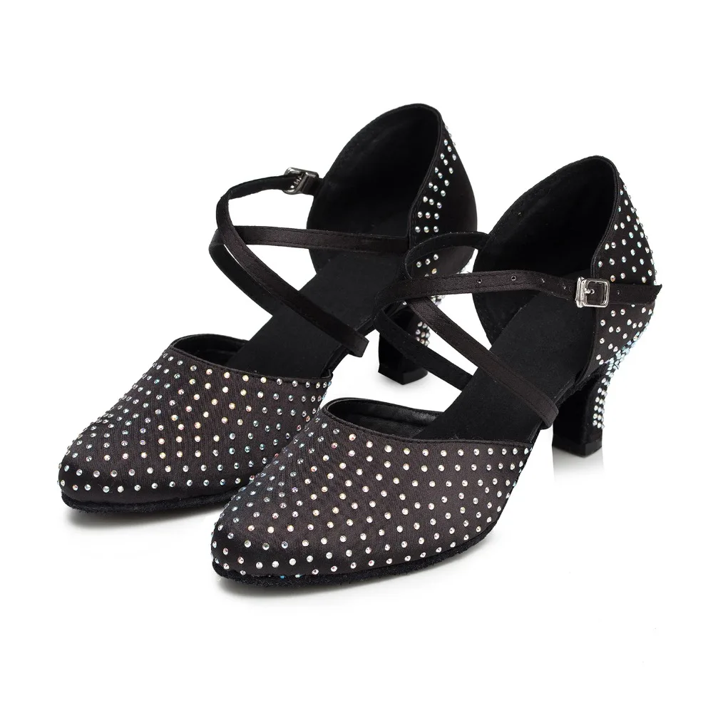 Для женщин Бальные Туфли для латинских танцев Salsa сандалии женский Танго вальс Обувь для танцев социальных обувь для вечеринок на высоком