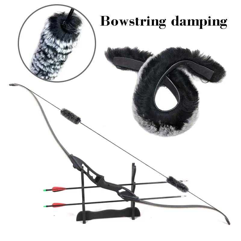 

Bow Shock Absorber Bow String Silencer Rabbit Hair Black Gray Hunting Bow Arrow DIY Archery Field Outdoor Sports Shooting